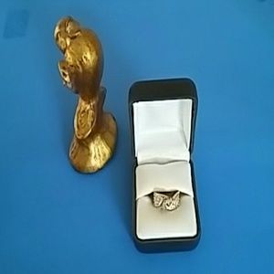 Pink Clear Crystal Costume Ring